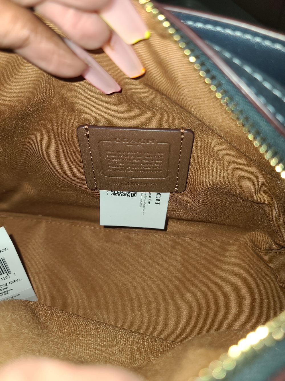 COACH Signature Canvas Satchel in Black/Gray - Picture 9 of 9